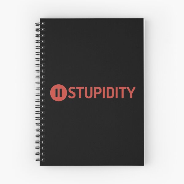 Item preview, Stop Stupidity Pause Button Design designed and sold by SweetAndSpice.