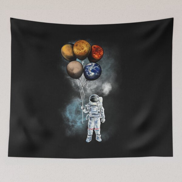Artikelvorschau, The Spaceman's Trip - Astronaut Space Planets T-Shirt entworfen und verkauft von Lukifo-Proper.