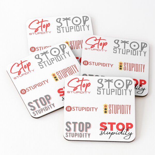 Item preview, Stop Stupidity Sticker Pack designed and sold by SweetAndSpice.