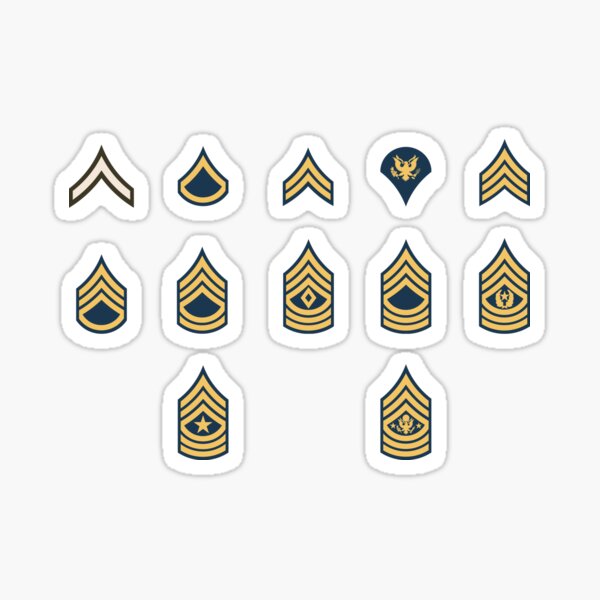 Army E-5 Sergeant Mini Decals 