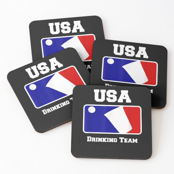 Item preview, USA Drinking Team Funny Party Beer Pong Game T-Shirt designed and sold by Lukifo-Proper.