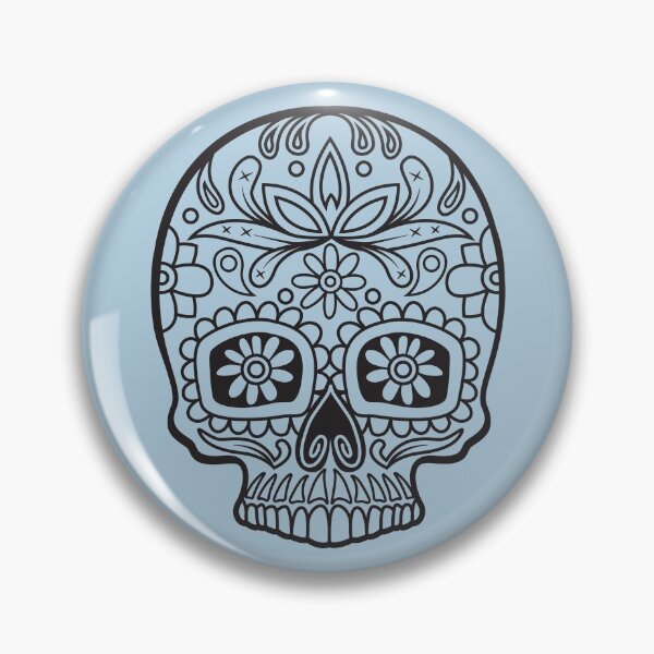 Artikelvorschau, Zuckerschädel Schwarze Sonnenblumenaugen Blumenmuster Tag der Toten Dia De Los Muertos Mardi Gras Sugar Skull (s) entworfen und verkauft von OopteesLydia.