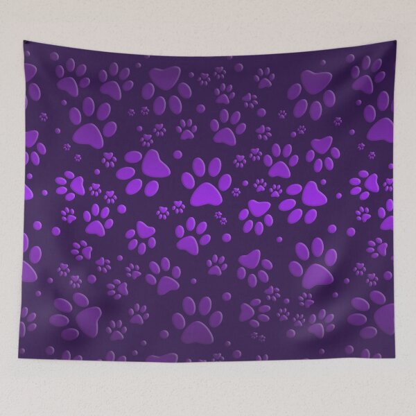 Item preview, Purple paws tracks - pets designed and sold by MadandMean.