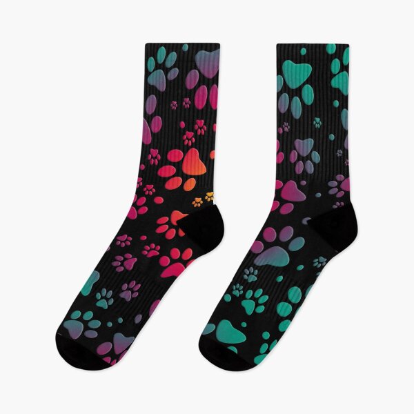 Item preview, Colorful rainbow paws tracks - animals designed and sold by MadandMean.