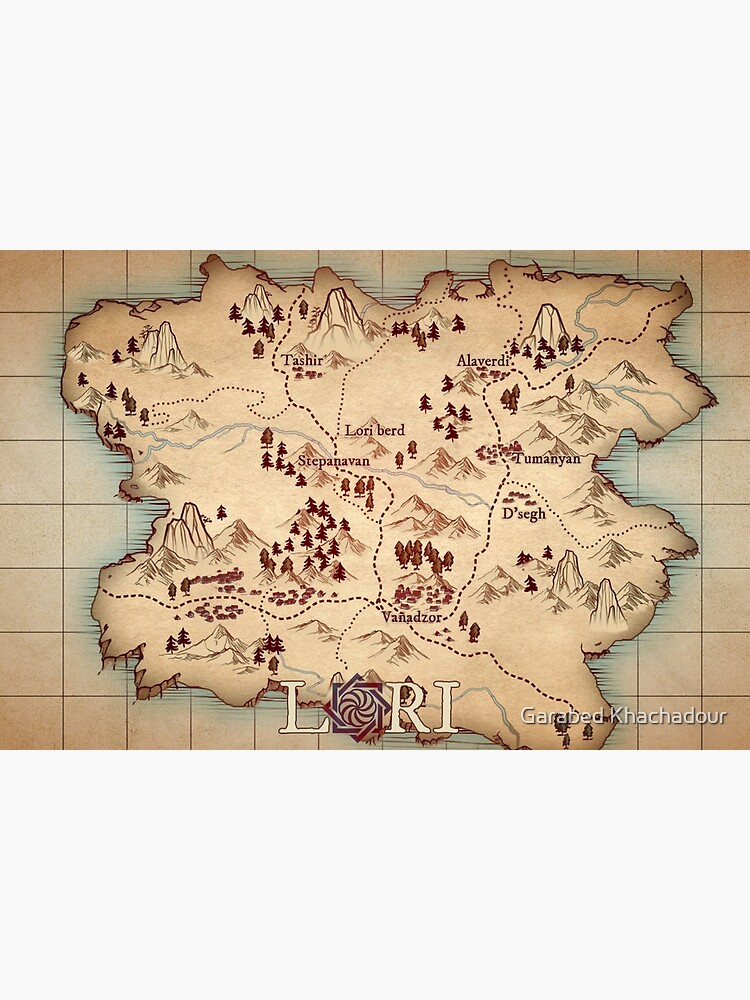 "Map of Lori Armenia" Poster for Sale by GaraKhachadour Redbubble