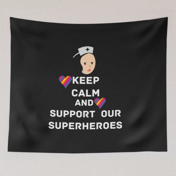 Item preview, Keep calm and support superheroes nurses designed and sold by TAMBUGH.