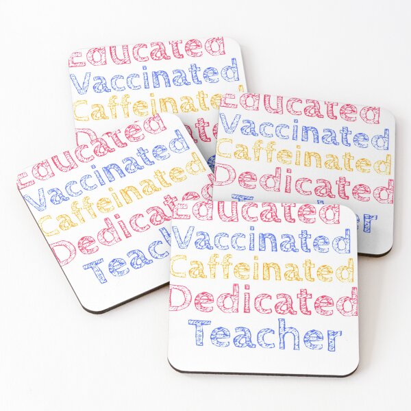 Item preview, educated vaccinated caffeinated dedicated teacher designed and sold by Mohamed Amine Kadri.
