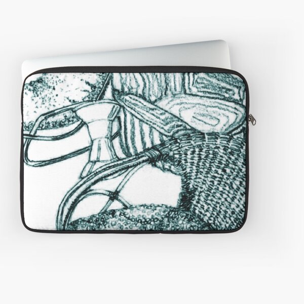 Chair Story in Blue Green Laptop Sleeve