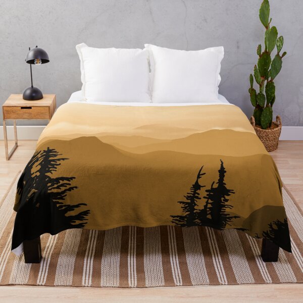 Item preview, Bright Yellow Landscape, Tree Silhouettes, Digital Illustration designed and sold by AlmightyClaire.