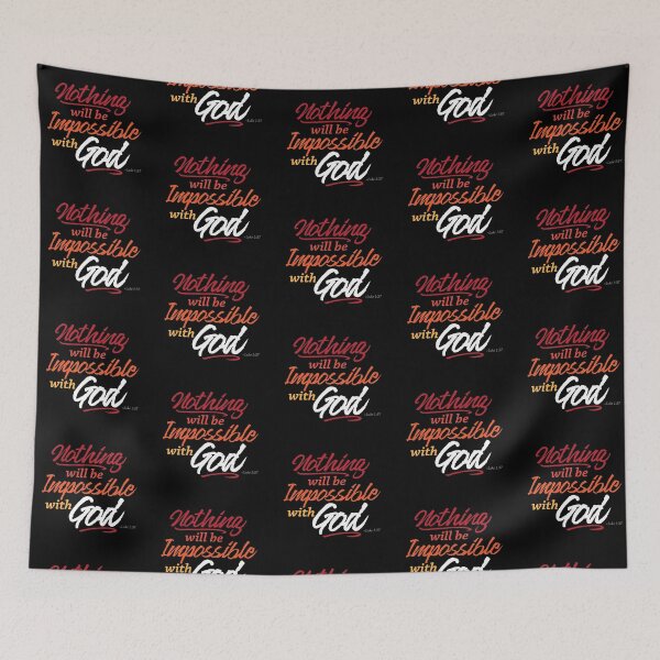 Item preview, Nothing will be Impossible with God / Christian / Jesus / Luke 1:37 designed and sold by bryanmcclelland.