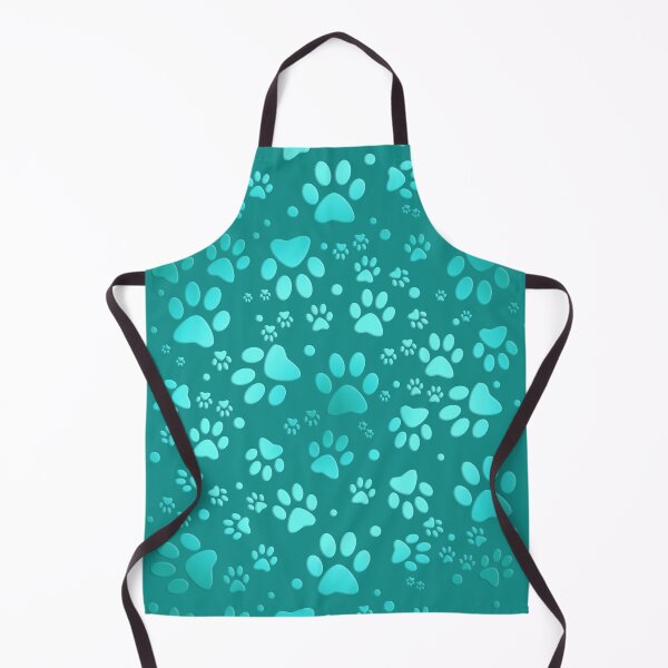 Item preview, Cute animal paws pattern in teal - pets designed and sold by MadandMean.