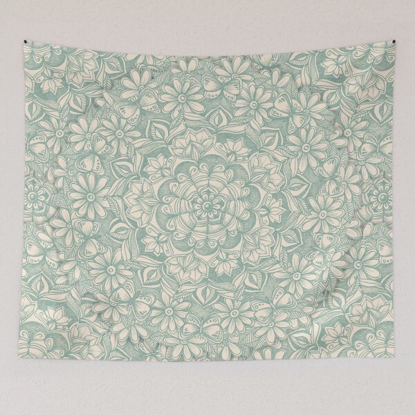 Item preview, Sage Medallion with Butterflies & Daisy Chains designed and sold by micklyn.