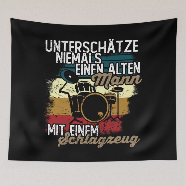 Item preview, Never underestimate an old man with drums designed and sold by noahs-shop.