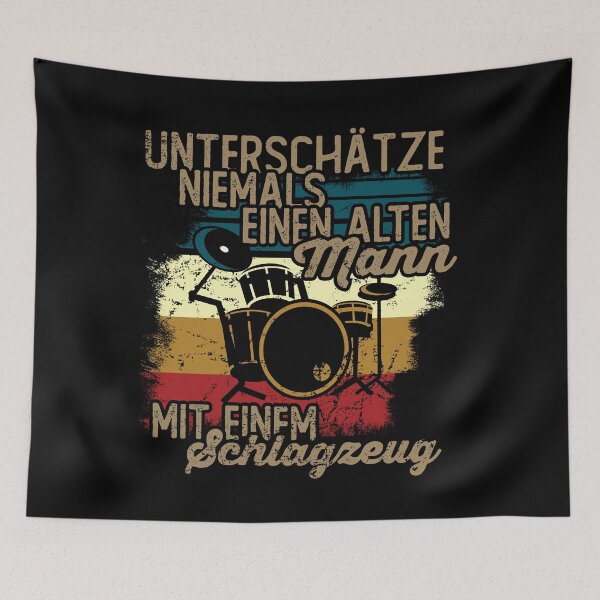Item preview, Never underestimate an old man with drums designed and sold by noahs-shop.