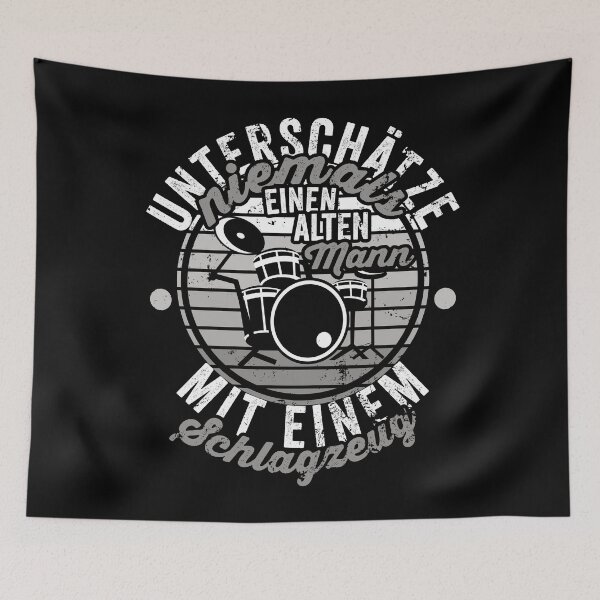 Item preview, Never underestimate an old man with drums designed and sold by noahs-shop.