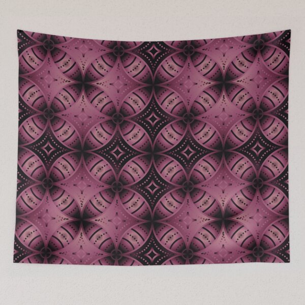 Item preview, Modern pink pattern on dark background. No.56 designed and sold by venella.