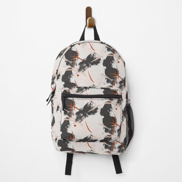 Item preview, Distressed abstract black beige print designed and sold by Milatoo.
