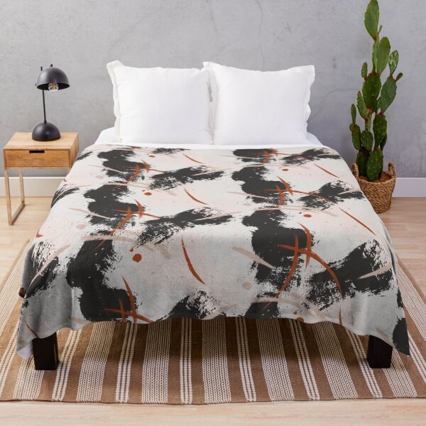 Item preview, Distressed abstract black beige print designed and sold by Milatoo.