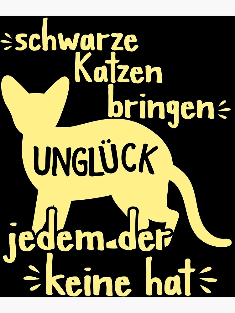 "Black cats aren't bad luck" Poster by Redbubble