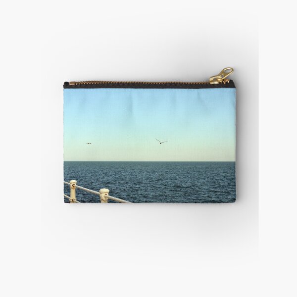 Item preview, Promenade by the sea with handrail and seagulls. designed and sold by oanaunciuleanu.