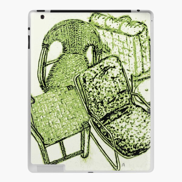 Chair Story in Bright Green iPad Skin