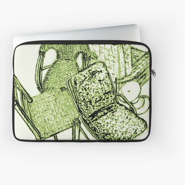 Chair Story in Bright Green Laptop Sleeve