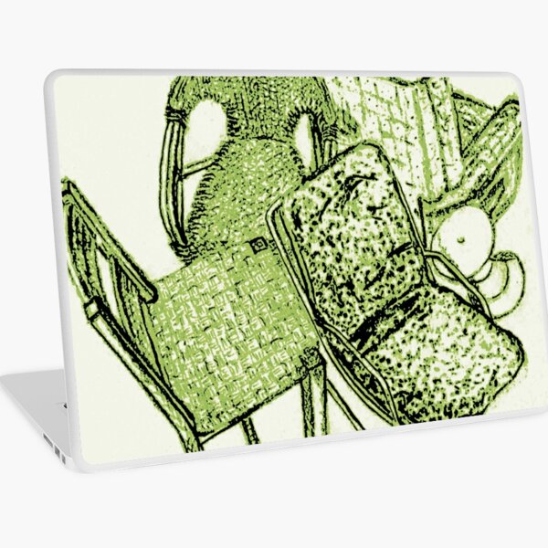 Chair Story in Bright Green Laptop Skin
