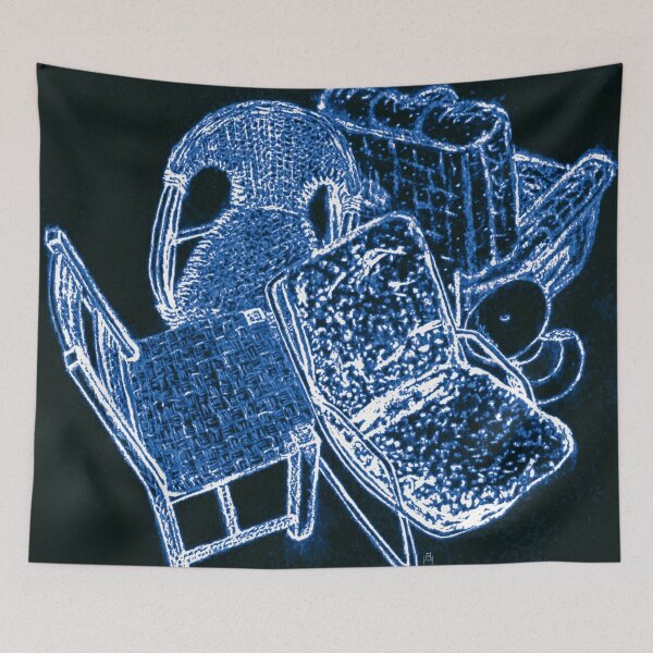 Item preview, Chair Story in Blue and Black designed and sold by Anne Huth.
