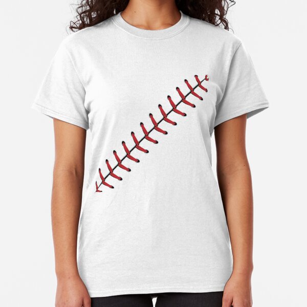 Baseball Lace Background 2 Classic T-Shirt