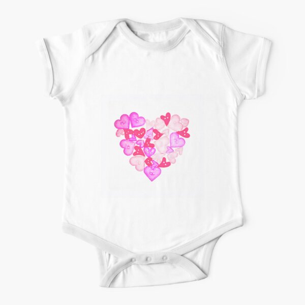 HEART Short Sleeve Baby One-Piece