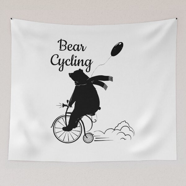 Item preview, Bear on Bike - Biker Bear - Funny Cycling Bear designed and sold by MakeMerry.