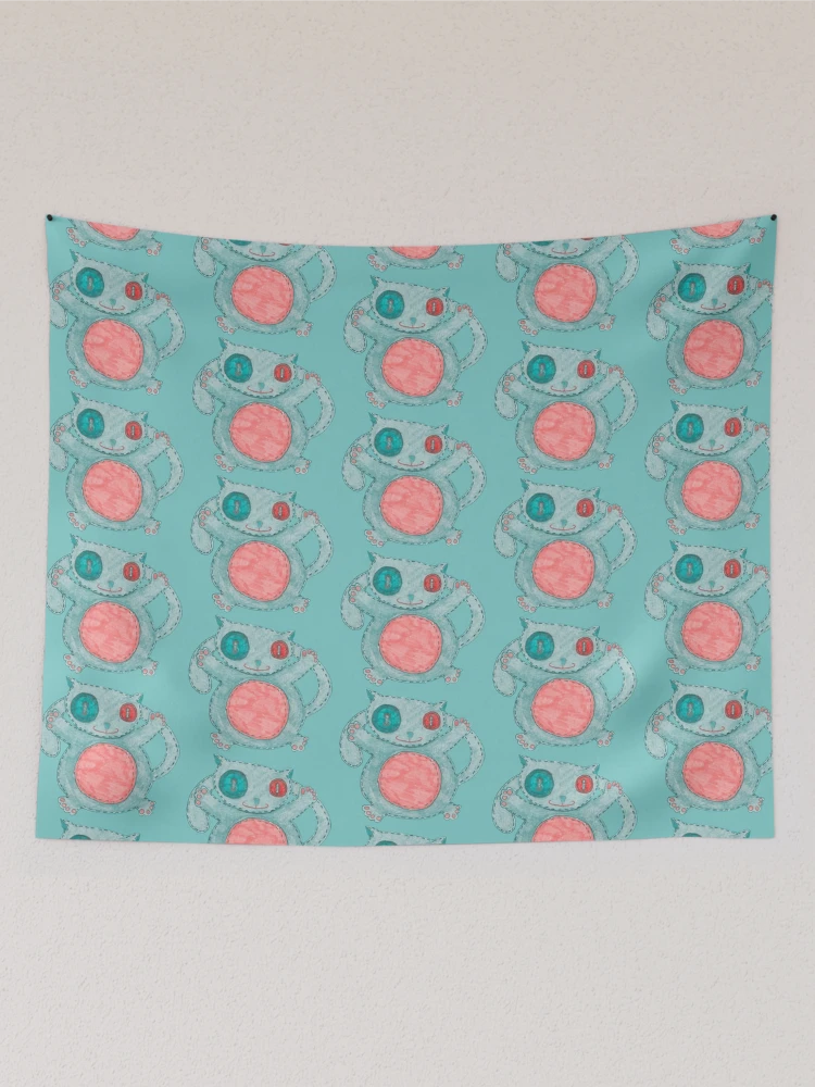 Thumbnail 2 of 3, Tapestry, Button Cat designed and sold by Ruta.