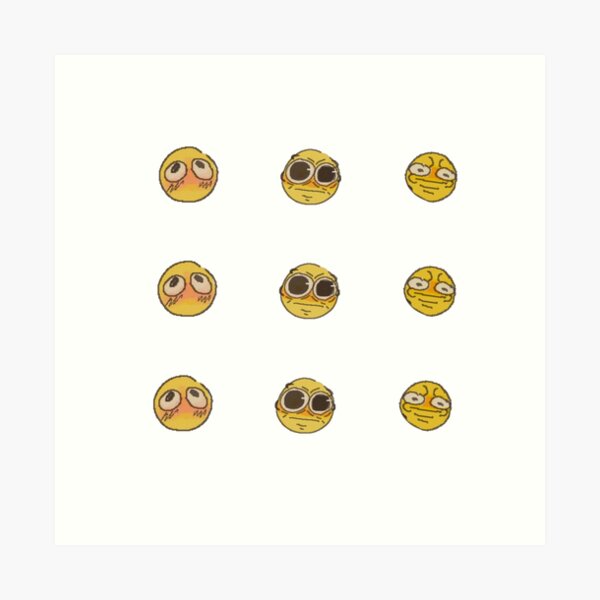 100% Recycled Acrylic Powercry Shy Cursed Emoji Meme Earrings 
