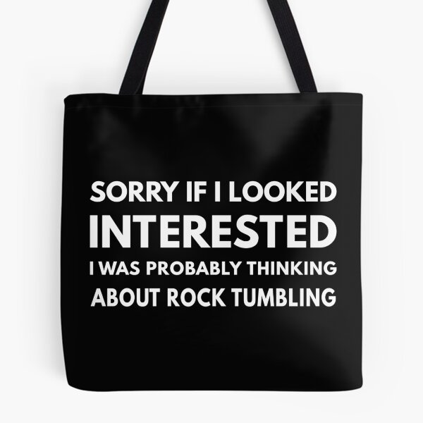 Aperçu de l'œuvre JE PENSE PROBABLEMENT AU ROCK TUMBLING créée et vendue par TendyTees.