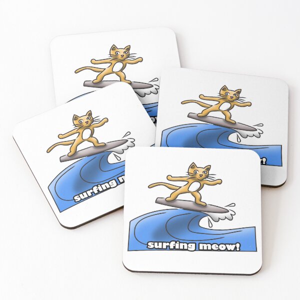 Item preview, Fearless kitten surfing designed and sold by Xdelacra.
