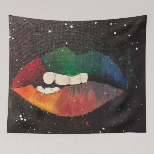 Item preview, Biting Rainbow Lips designed and sold by NikiNaks.