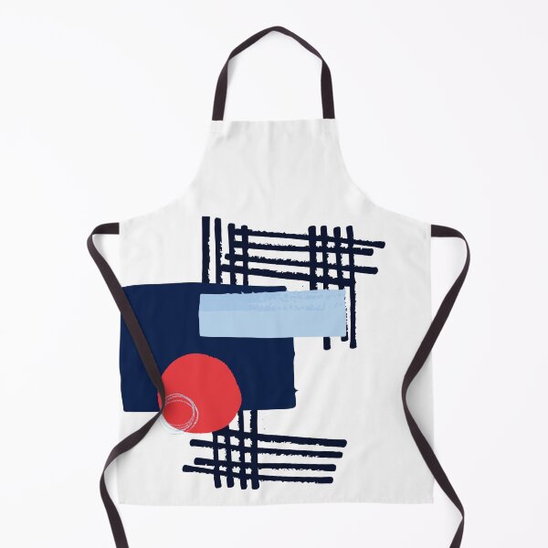 Item preview, Red Sun Blue Square Artwork No3 Japandi style 2022 designed and sold by dreamofdenim.