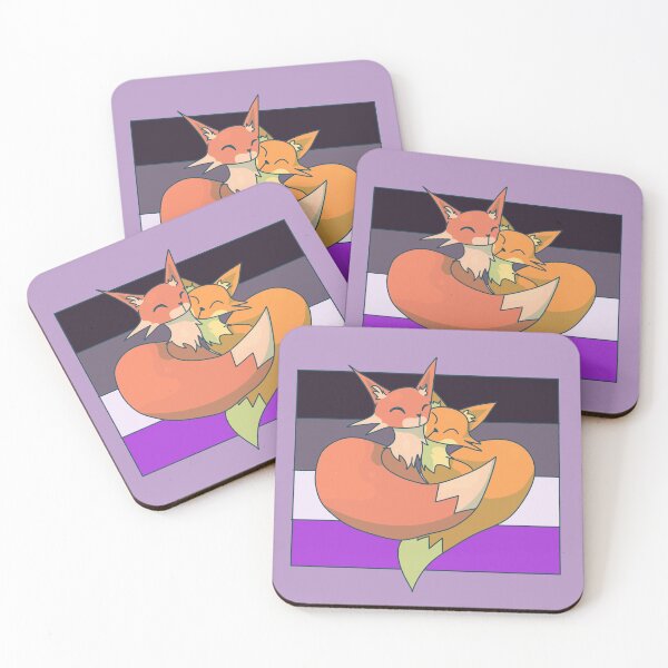 Item preview, Snuggling Asexual Foxes designed and sold by ForTheFrogWar.