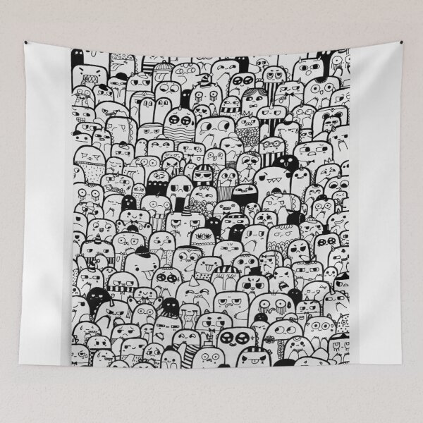 Item preview, Kawaii doodle art monsters designed and sold by MariiaCreation.