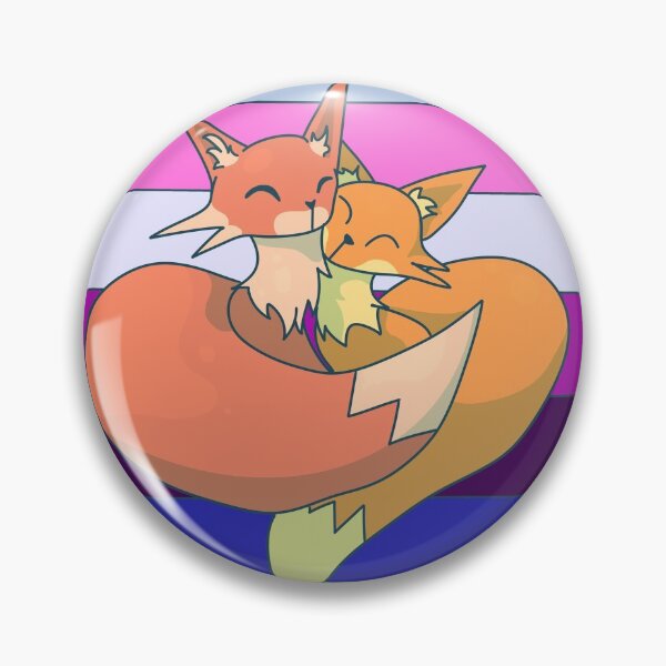 Item preview, Snuggling Genderfluid Foxes designed and sold by ForTheFrogWar.