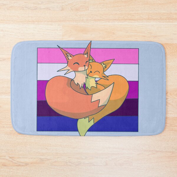 Item preview, Snuggling Genderfluid Foxes designed and sold by ForTheFrogWar.