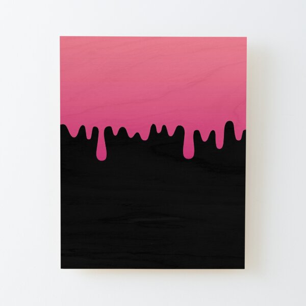 Pink & Black Paint Drip Wallpaper - Black & Pink Wallpaper iPhone