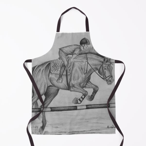 Item preview, Show jumping training graphite drawing designed and sold by horseaddicted.