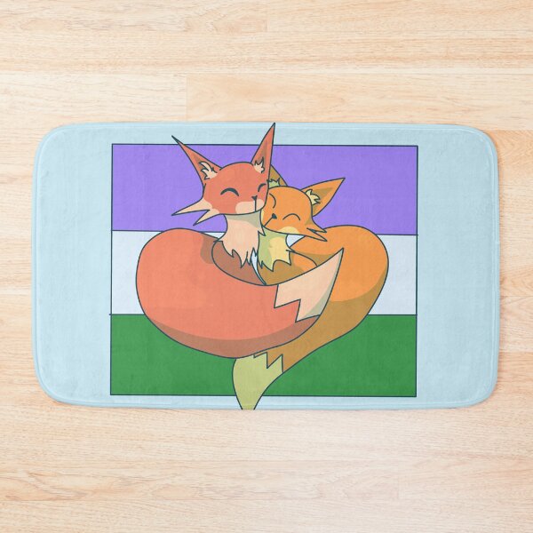 Item preview, Snuggling Genderqueer Foxes designed and sold by ForTheFrogWar.