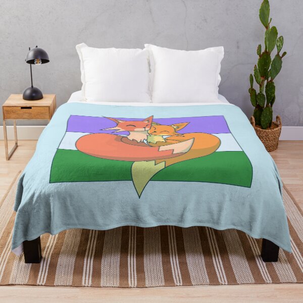 Item preview, Snuggling Genderqueer Foxes designed and sold by ForTheFrogWar.