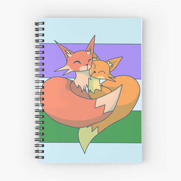 Item preview, Snuggling Genderqueer Foxes designed and sold by ForTheFrogWar.