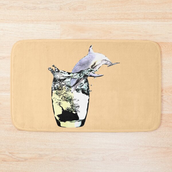 Item preview, Distorted Dolphin, Trippy Art - Dolphin Diving into a Glass of Water designed and sold by TheKingdomAttic.
