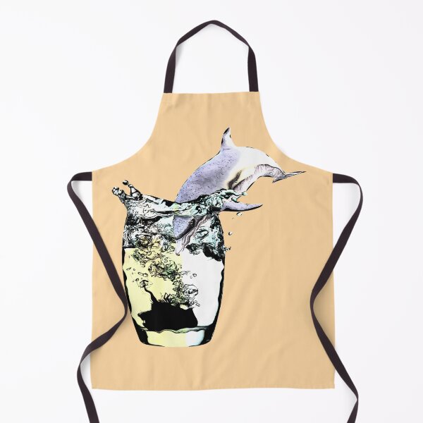 Item preview, Distorted Dolphin, Trippy Art - Dolphin Diving into a Glass of Water designed and sold by TheKingdomAttic.