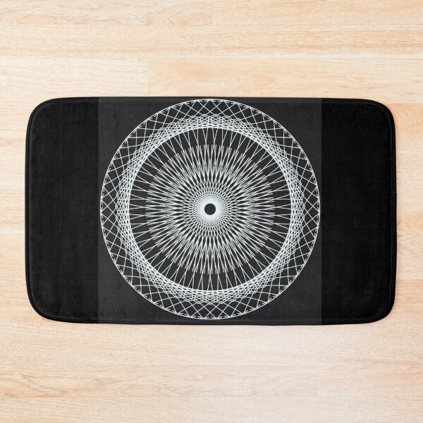 Item preview, White mandala black background  designed and sold by Creativeart1974.