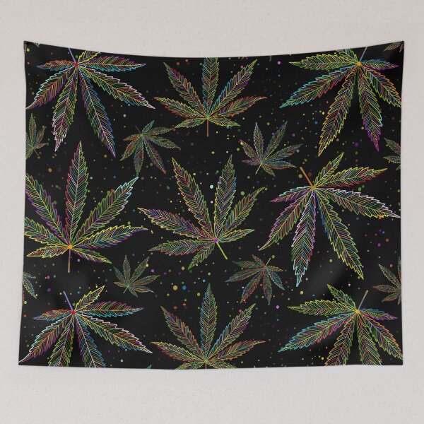 Item preview, Magic Cannabis Leaf. Colorful Pattern designed and sold by Kudryashka.